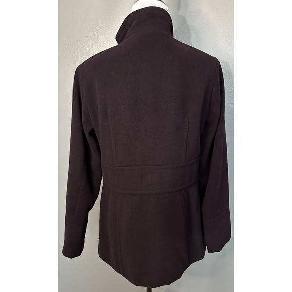 Liz Claiborne Women's Size M Dbl Breasted Pea Coat Lined Pockets Collared Jacket - Picture 4 of 8